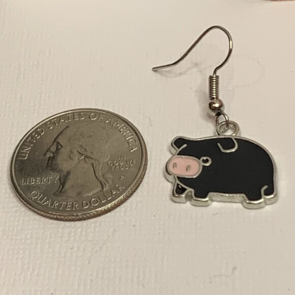 Pig Earring, Hog Earring, Gift Idea, Pig Jewelry, Hog Jewelry, Cute Earrings - Picture 4 of 4